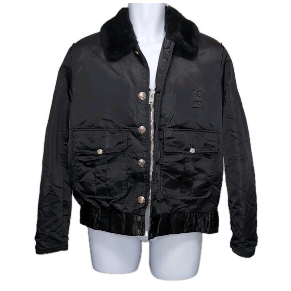 VTG Tuffy Jac Fire Fighter Department Bomber Jacket Mens Size 40L / M Black READ - Picture 3 of 16